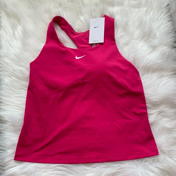 Nike Tops - NIKE Women's Dri-Fit Swoosh Bra Tank Top in Fuchsia Sz LARGE